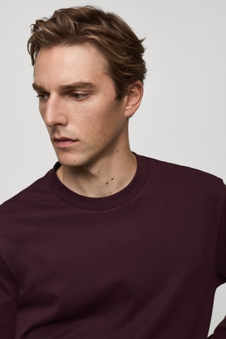 T-shirt manches longues regular-fit - Bordeaux