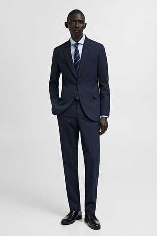 Pantalon costume Milán slim-fit - Bleu marine foncé