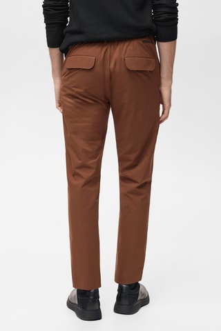 Pantalon slim-fit comfort stretch cordon - Orange