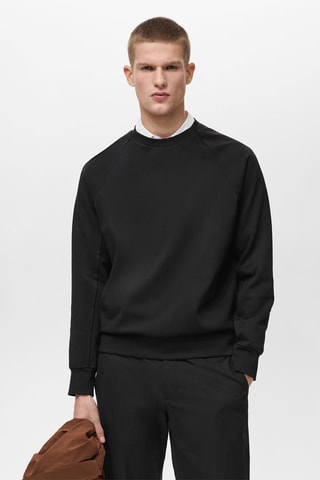 Sweat à col rond COOLMAX® - Noir