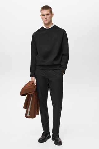 Sweat à col rond COOLMAX® - Noir