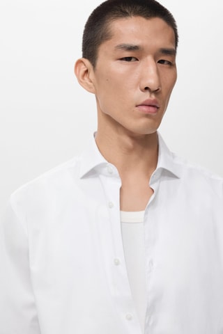 Chemise regular-fit 100 % coton - Blanc