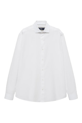 Chemise regular-fit 100 % coton - Blanc