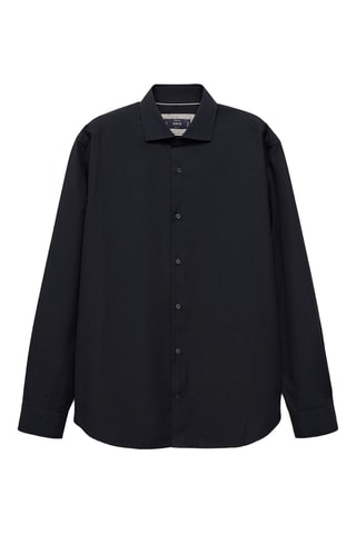 Chemise regular-fit 100 % coton - Bleu marine