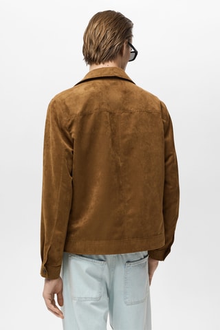 Surchemise imitation daim - Cognac