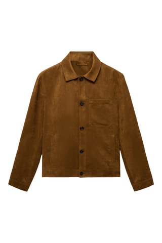 Surchemise imitation daim - Cognac