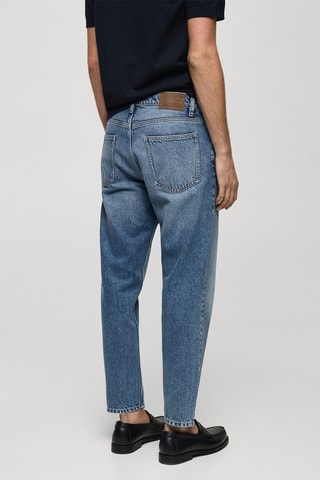 Jean court coupe carotte - Bleu