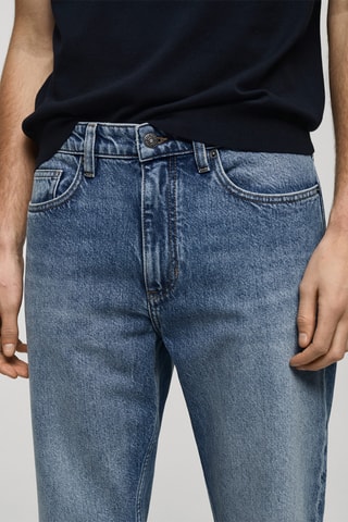 Jean court coupe carotte - Bleu