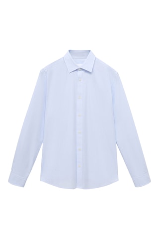 Chemise 100 % coton rayures slim-fit - Bleu ciel