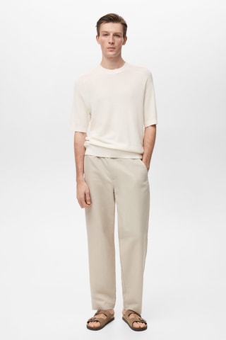 T-shirt en maille fine - Ecru