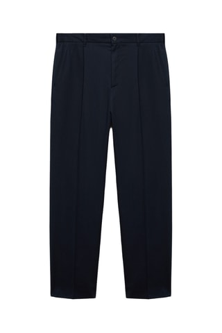 Pantalon pinces straight-fit - Bleu marine