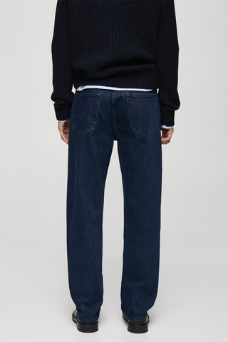 Jean Moby straight-fit délavé foncé - Bleu