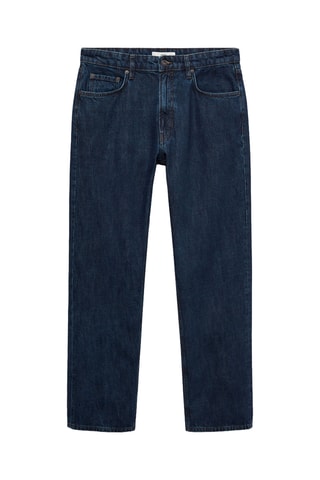 Jean Moby straight-fit délavé foncé - Bleu