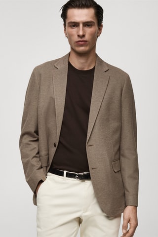 Veste Verner slim-fit en coton - Marron