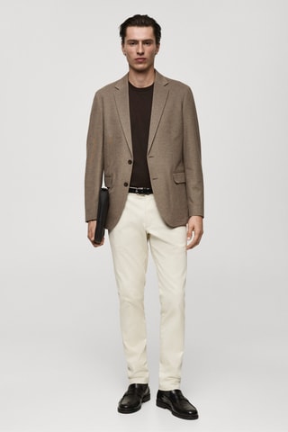 Veste Verner slim-fit en coton - Marron