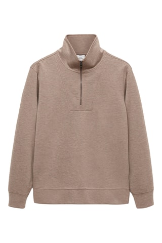 Sweat-shirt regular-fit col zippé - Gris