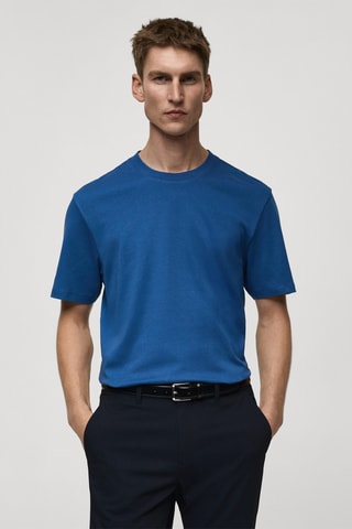 T-shirt regular fit - Bleu