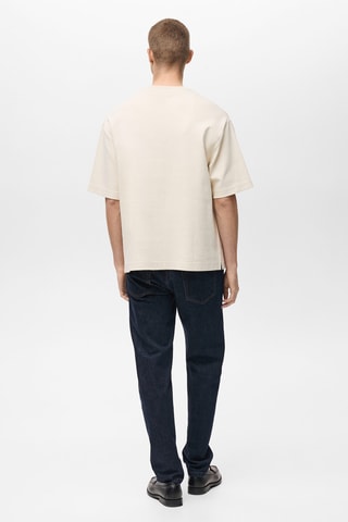 T-shirt oversize coton poche - Ecru