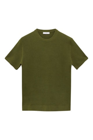 T-shirt maille fine coton - Vert