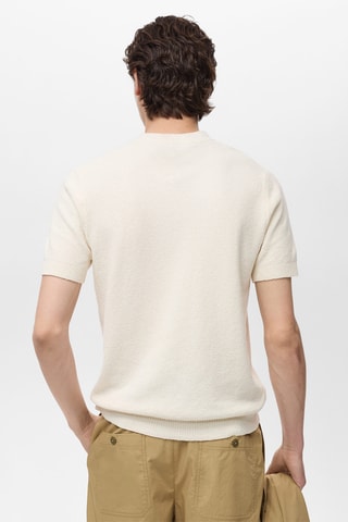 T-shirt maille fine coton - Ivoire