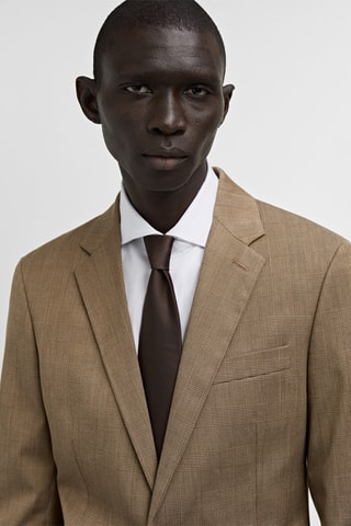 Veste costume Milán prince-de-galles - Marron