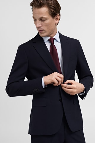 Veste costume Turín 100 % laine - Bleu marine