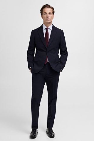 Veste costume Turín 100 % laine - Bleu marine