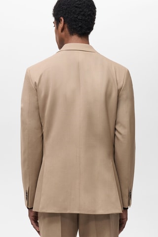 Veste costume Turin 100 % laine vierge - Beige