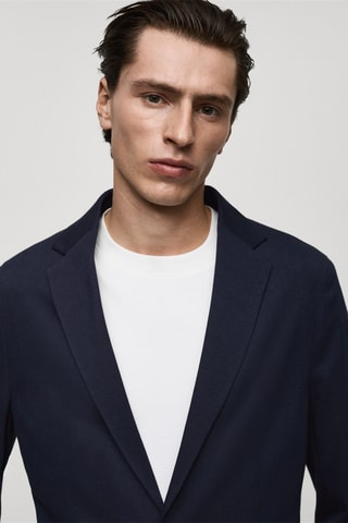 Veste Verner slim-fit en coton - Bleu marine