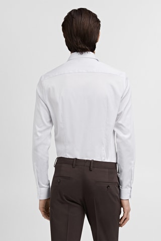 Chemise slim-fit en coton - Blanc