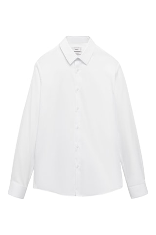 Chemise slim-fit en coton - Blanc