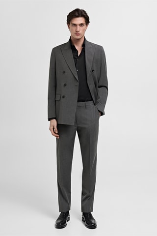 Chemise slim-fit en coton  - Noir