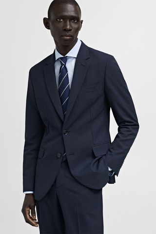 Veste costume Milán slim-fit - Bleu marine foncé