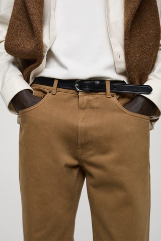 Jean coton straight-fit - Marron