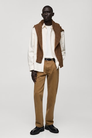 Jean coton straight-fit - Marron