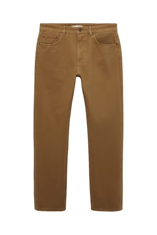 Jean coton straight-fit - Marron