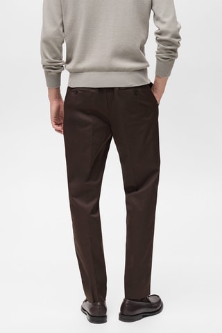 Pantalon Dublino chino slim-fit - Chocolat