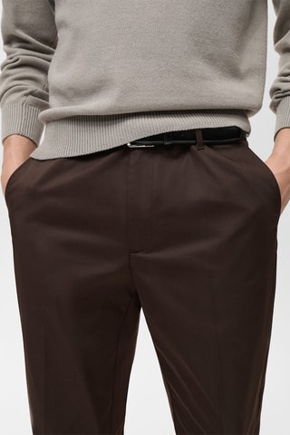 Pantalon Dublino chino slim-fit - Chocolat