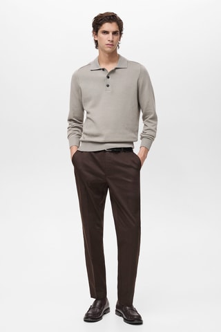 Pantalon Dublino chino slim-fit - Chocolat