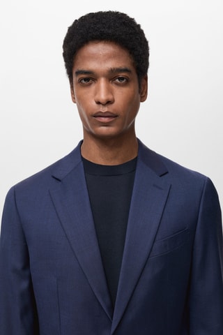 Veste costume Turin 100 % laine vierge - Bleu encre