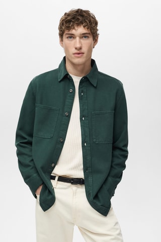 Surchemise tencel regular-fit - Vert foncé