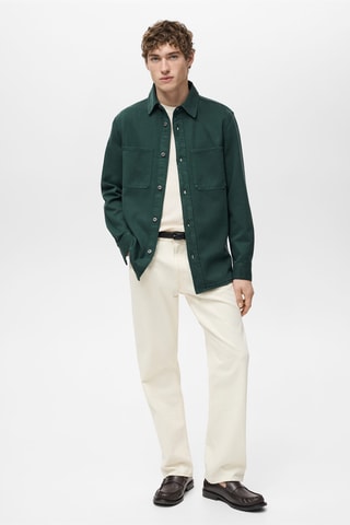 Surchemise tencel regular-fit - Vert foncé