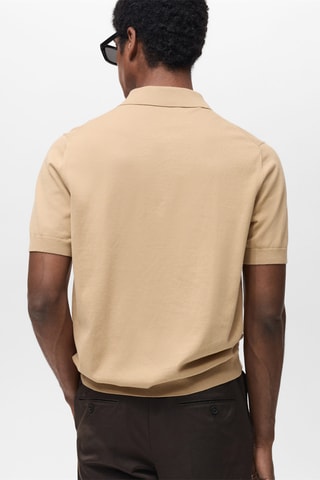 Polo maille fine 100 % coton - Marron