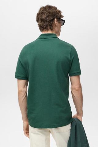 Polo regular-fit piqué coton - Vert foncé