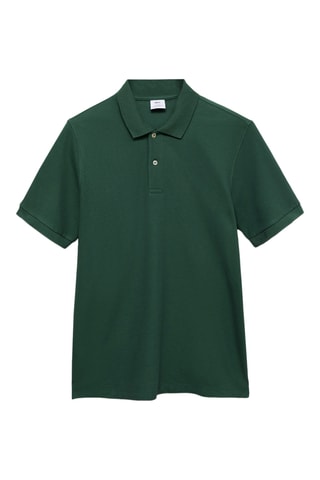 Polo regular-fit piqué coton - Vert foncé