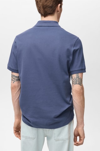 Polo regular-fit piqué coton - Bleu