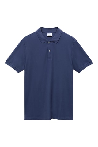 Polo regular-fit piqué coton - Bleu