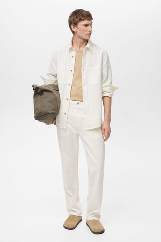 Jean lyocell regular-fit - Blanc cassé