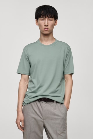 T-shirt 100 % coton regular-fit - Vert