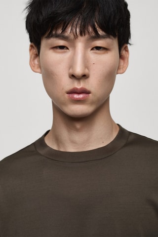 T-shirt 100 % coton regular-fit - Gris foncé